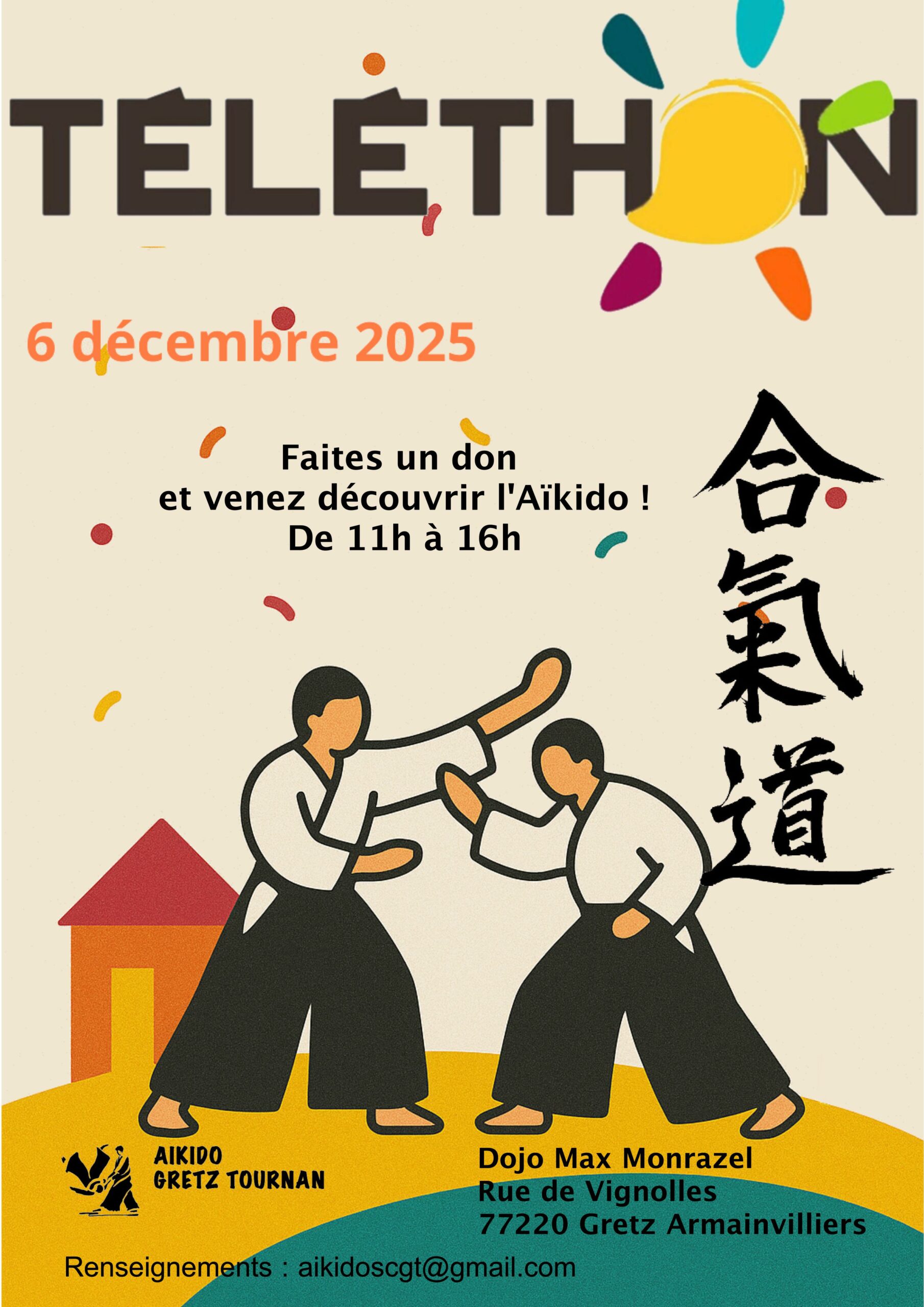 Le SCGT Aïkido s’engage pour le Téléthon : initiations et solidarité au dojo